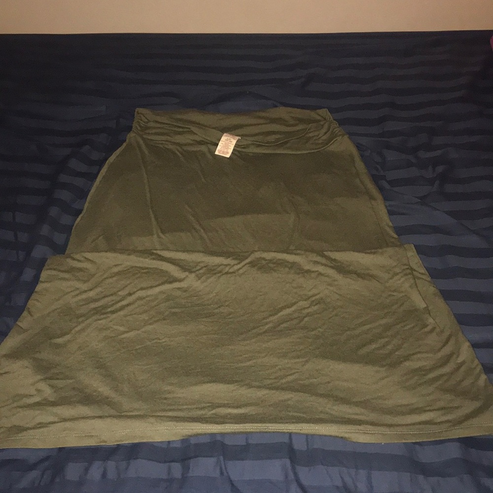 Olive green skirt